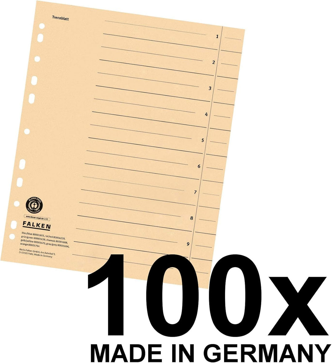 Original DINOR Ordner-Wolkenmarmor-Recycling - Made in Germany. 10er Pack 8 cm breit DIN A4 schwarz