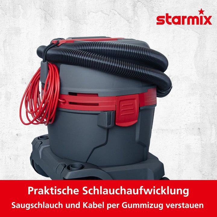 Starmix eCraft L-1422 HKR - Nass-/Trockensauger Staubklasse L, 1400 W, 22 L - Allessauger mit hoher