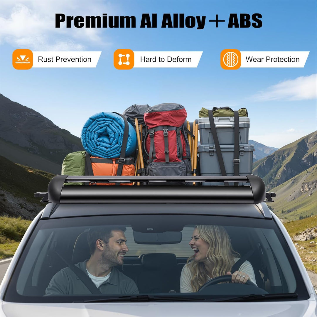 Dachkorb Auto Dachgepäckträger aus Aluminium Gross Dach Dachträger Schwarz Universal Gepäckträger Ge