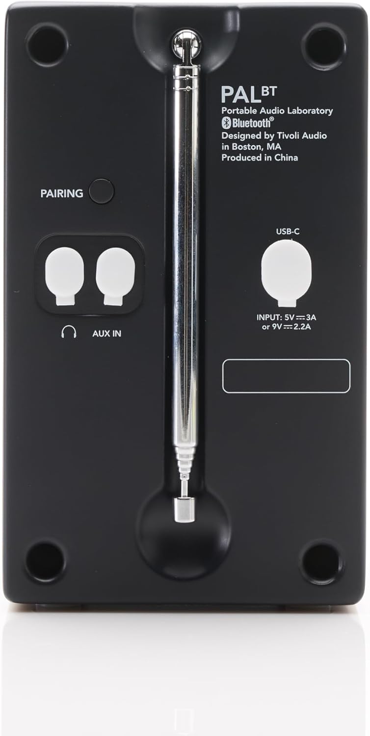 Tivoli Audio PAL BT (Gen 3) FM-Radio, Bluetooth, tragbar, USB-C, Schwarz, Schwarz
