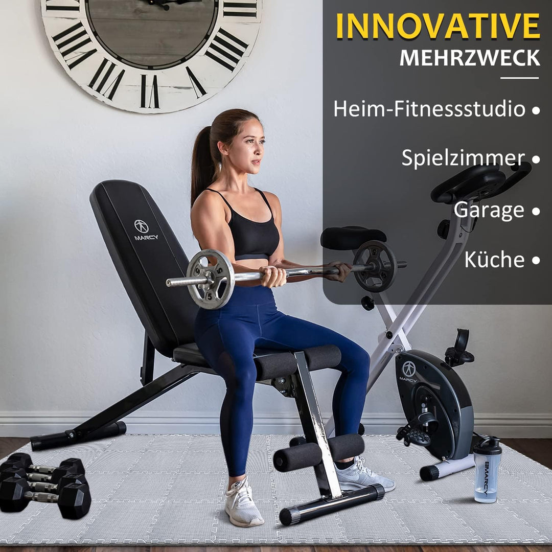 Bodenschutzmatte Fitness Set [31x31cm], 24/36/48 Puzzlematte, EVA Sportmatte Fitnessmatte Rutschfest