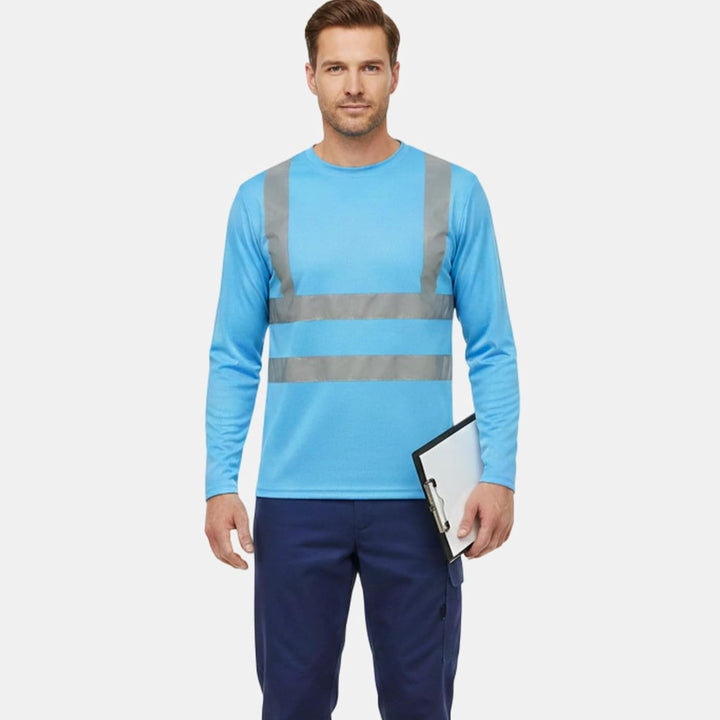 HYCOPROT Warnschutz T-Shirt Warnweste Reflektierend Warnweste Atmungsaktiv Leicht Kurzarmshirt Kurza