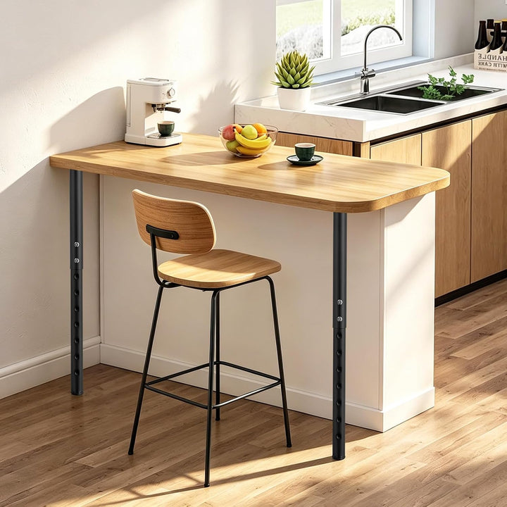 Jahof Tischbein Metall Höhenverstellbar 55-90 cm für Tischplatte, Möbelfüsse Verstellbar für DIY Möb