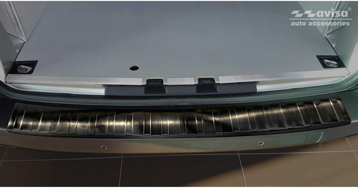 Avisa Schwarz Edelstahl Heckstossstangenschutz kompatibel mit Peugeot Expert III & Citroen Jumpy III