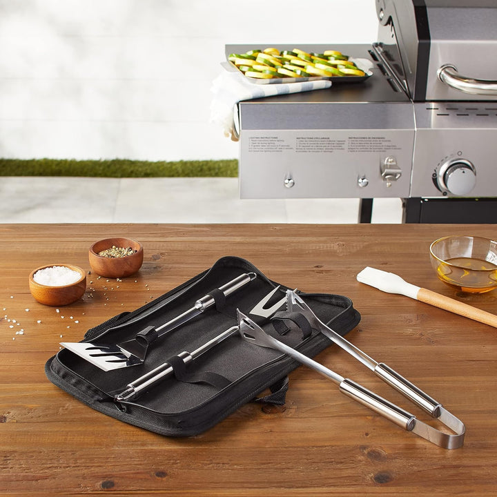 Grillbesteck Set, Premium BBQ Grill-Set mit Rollgrillkörben, Grillwerkzeugen und Reinigungsbürste |