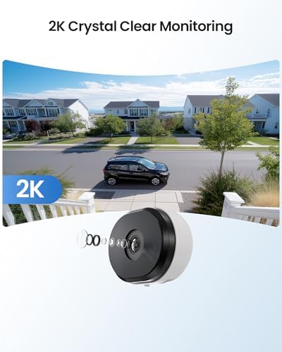 ZOSI C680 2K Fenster Überwachungskamera 2PCS mit Vollfarb-Nachtsicht, 3MP 2,4/5 GHz WLAN Innenkamera