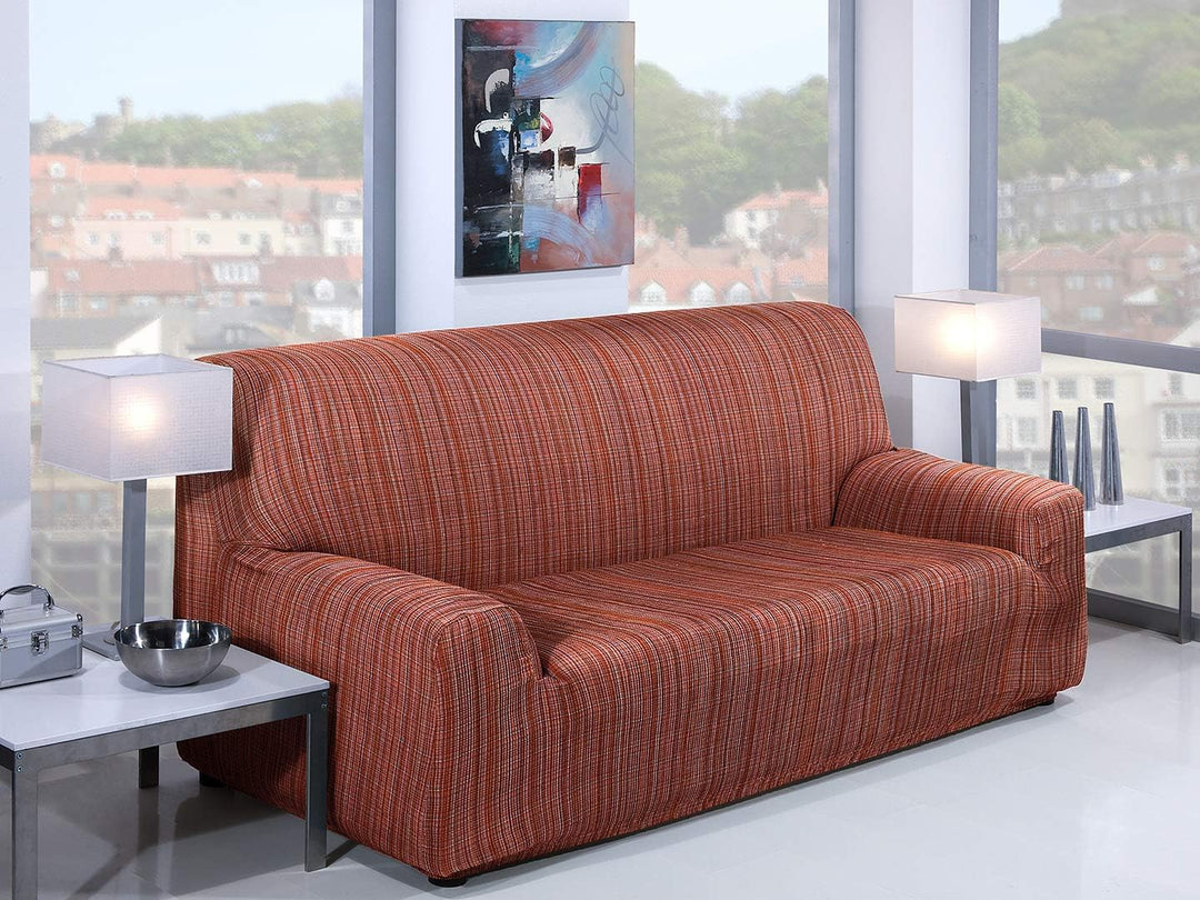 Martina Home Mejico Sofabezug, elastisch 3 Plazas, 180 a 240 cm de ancho Burgunderrot 3 Sitzer (180
