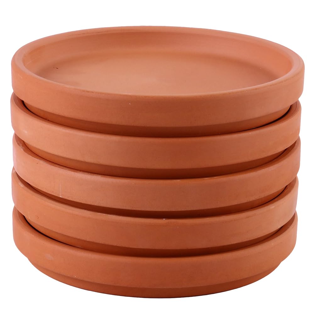 UPKOCH 5 Stücke Ton Blumentopf Untersetzer Terracotta Runde Pflanzentopf Untertasse Terrakotta Pflan