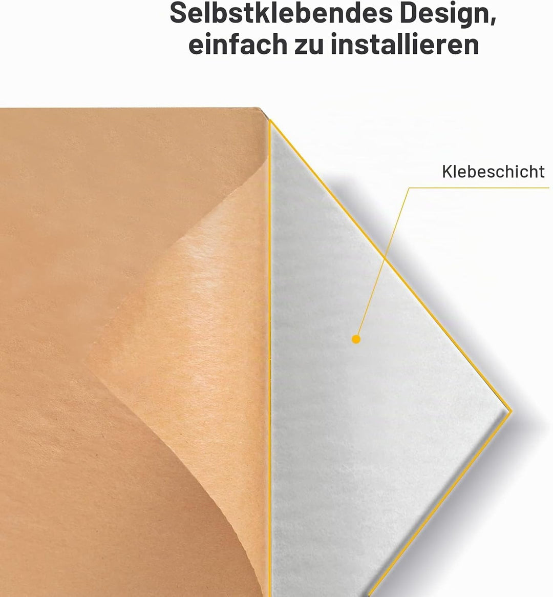 JAMELO 12 Stück sechseckige selbstklebende Akustikplatten aus Polyester zur Schalldämmung, 35 x 30 x