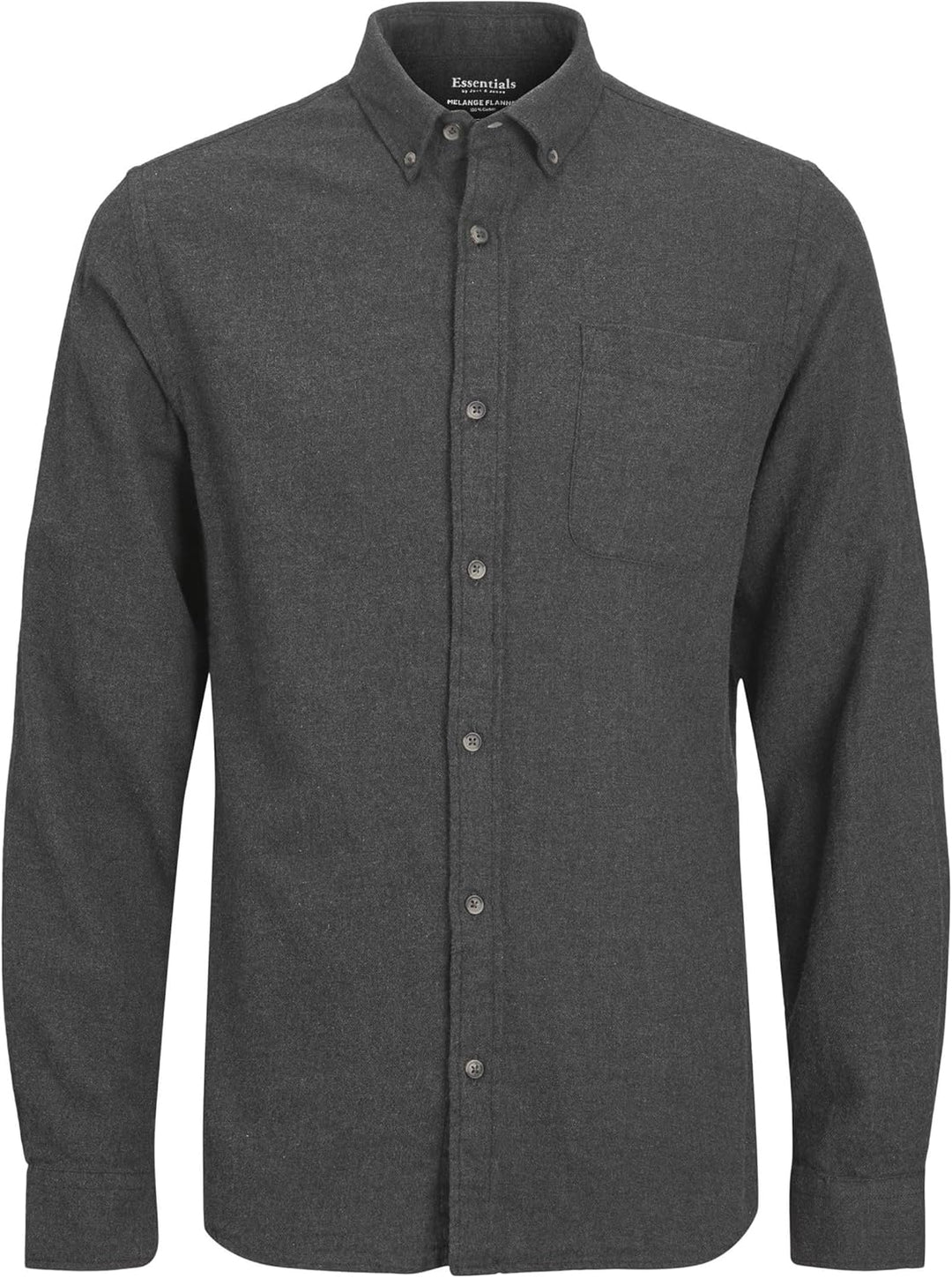 JACK &amp; JONES Male Hemd Slim Fit Hemd XL Dark Grey Melange, XL Dark Grey Melange