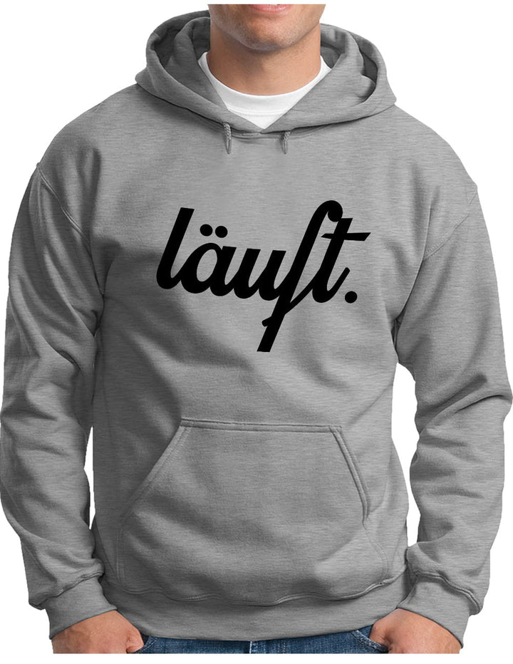 OM3® Cooler Läuft Hoodie | Herren | Sprüche Statement mit Spruch Saying Quote | Kapuzen-Pullover S -