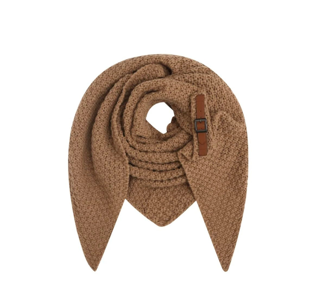 FASHION YOU WANT Dreiecksschal - Damen Strickschal mit Wolle - Umschlagtuch für den Herbst und Winte