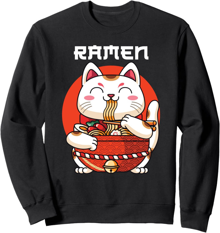 Ramen Maneki Neko Nudelsuppe Sweatshirt