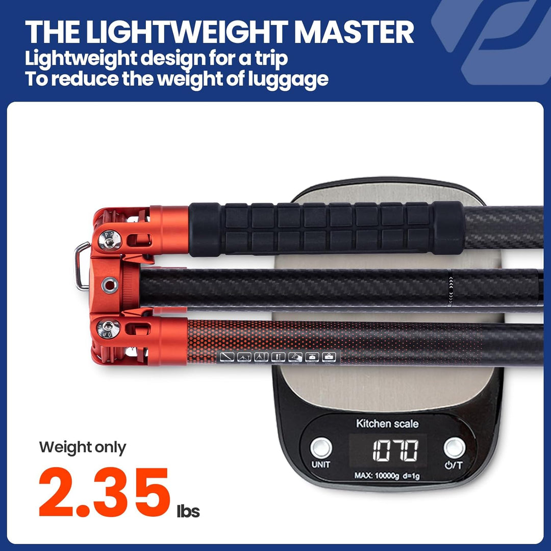 Fotopro X-Aircross 3 Video 151 cm leichtes Reise-Kamera-Stativ mit Fluid-Kopf 1.07 KG ultraleichtes