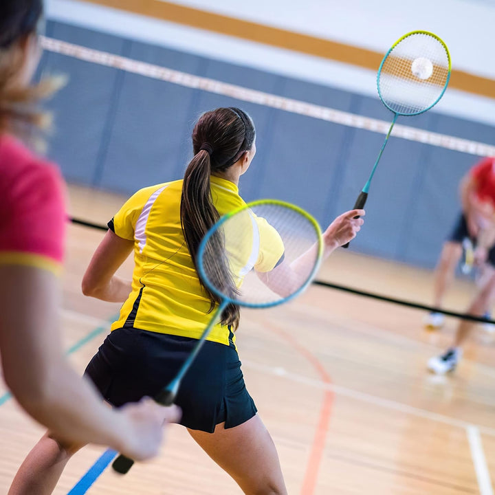 Redfield Badminton Schläger Set, enthält 2 Badmintonschläger, 2 Federbälle, Trage Tasche, 2 Griffban