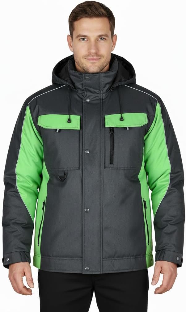 BWOLF Braver Arbeitsjacke Herren Winter Herren Winter Winddichte Winterjacke Arbeitsjacke Warme mit
