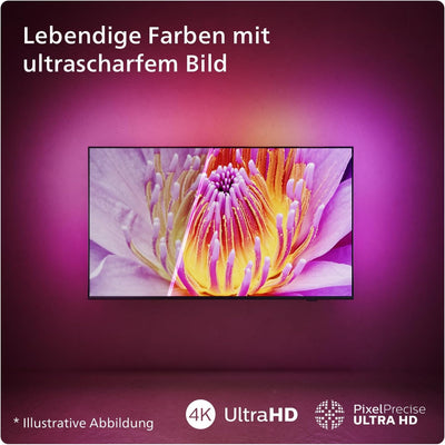 PHILIPS Ambilight 43PUS8109 4K LED Smart TV - 43-Zoll Display mit Pixel-präziser Ultra HD, Titan OS