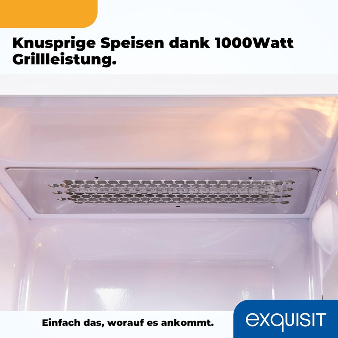 Exquisit Mikrowelle MW2070-3GDIsi | 1000 Watt | Timer | Schnellstart