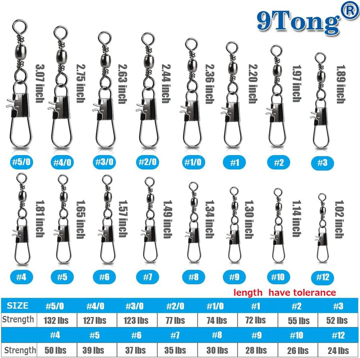 Angelgerät Barrel Drehknopf Hohe Festigkeit Schnapp Wirbel Salzwasser Rostfreier Stahl Fischfass Sch