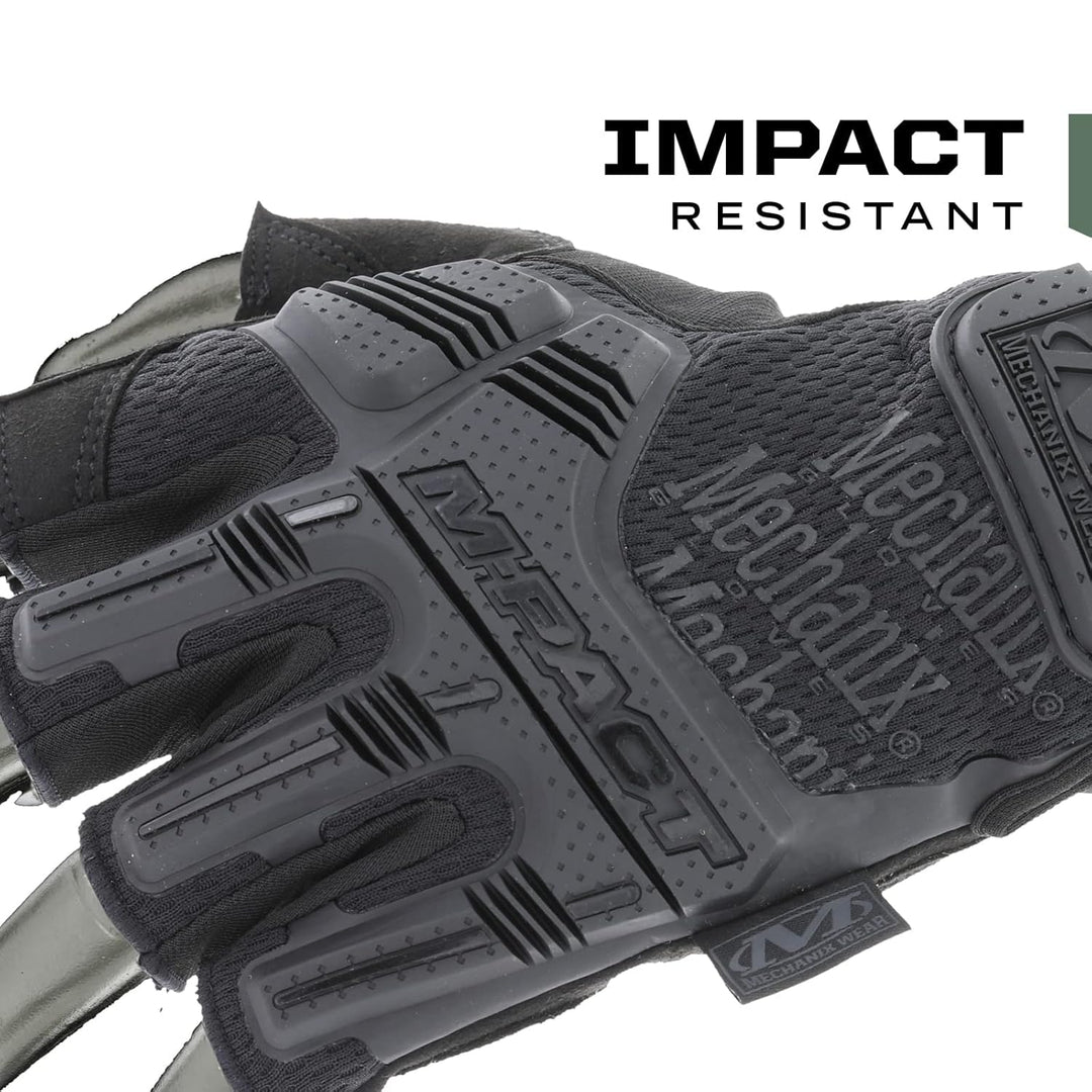 Mechanix Wear Mechanix Herren M-pact® Covert Vingerloze handschoenen (X-large, volledig zwart) Finge