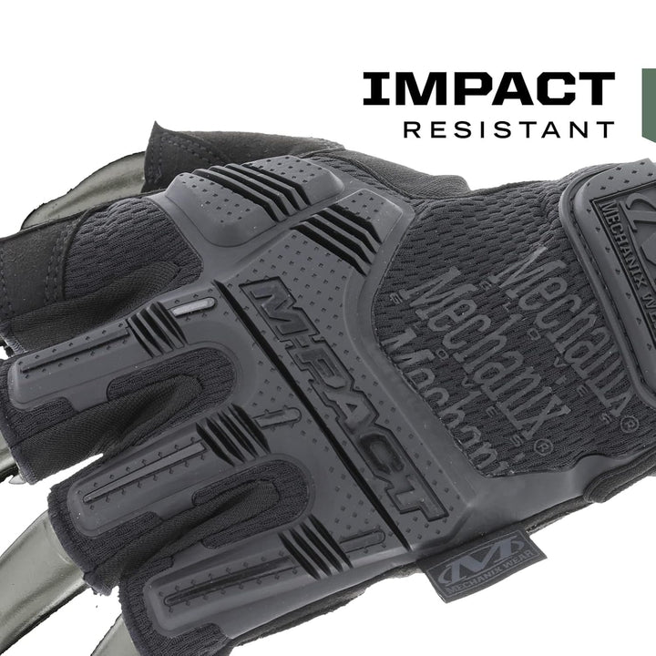 Mechanix Wear Mechanix Herren M-pact® Covert Vingerloze handschoenen (X-large, volledig zwart) Finge