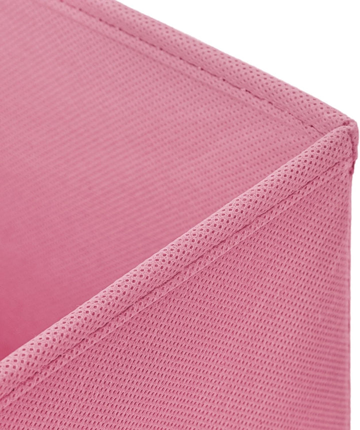 Stick&Shine 4X Aufbewahrungs Korb Rosa Faltbox 33 x 33 x 33 cm Regalkorb faltbar mit Deckel