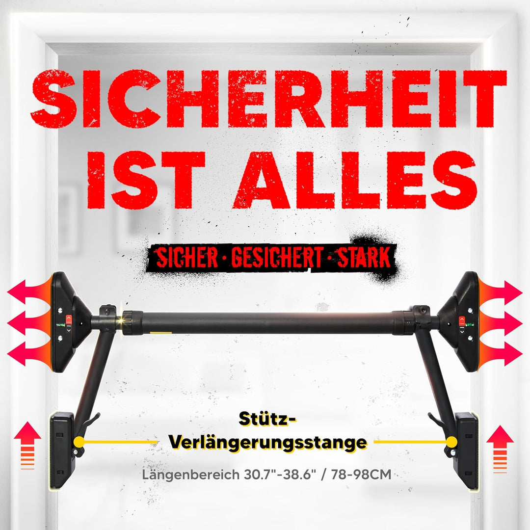 Klimmzugstange Türrahmen, Pull Up Bar, Oberkörper-Workout-Stange, Doppelte Sicherheitsverriegelung,