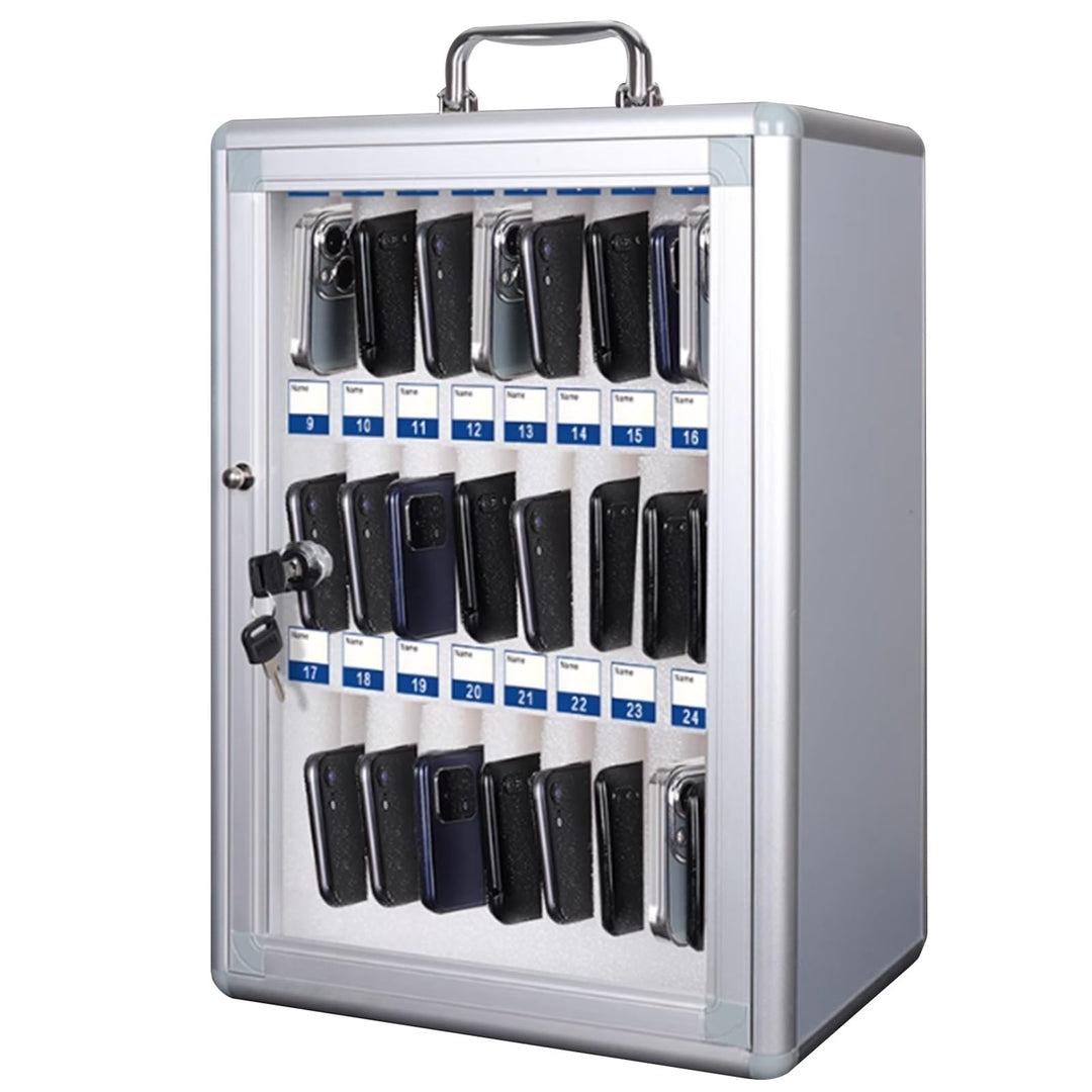 YAONJS 24 Bits Handyhalter Klassenzimmer Büro Handys Aufbewahrungsschrank Wandmontierter Handyschran