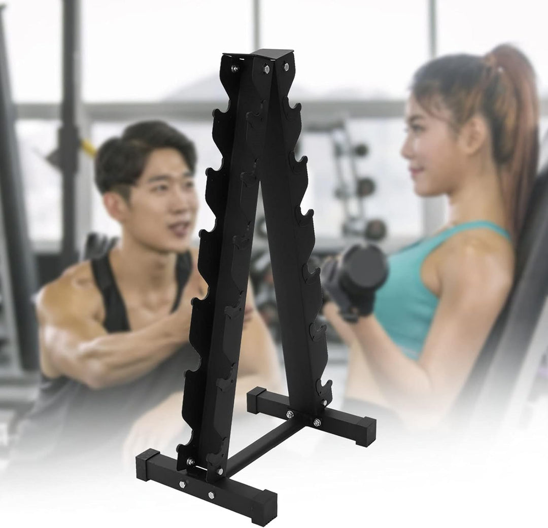 Queiting Hantelständer 6-Tier Kurzhantelständer Gewichteständer Gym Professional Hantelscheibenständ