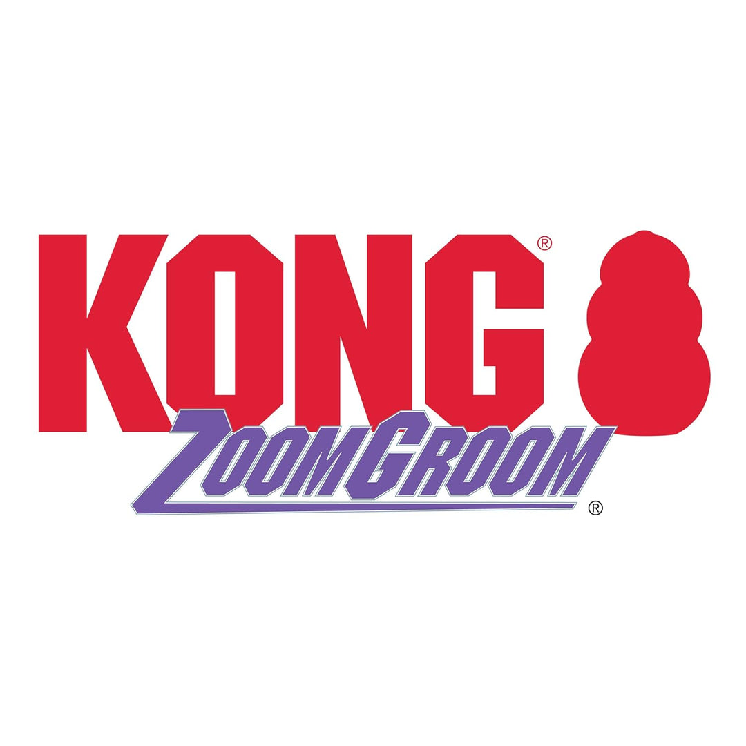 KONG – ZoomGroom – Bürste zur Hundepflege und zum Shampoonieren – Für Grosse Hunde (Rot) Rot Standar