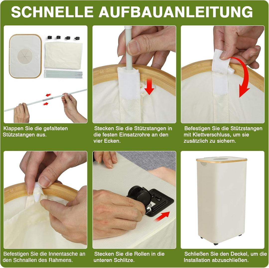 Pfandflaschen Sammelbehälter 110L, Gross Pfandflaschen Behälter mit 2 Tragetaschen und Deckel, Faltb