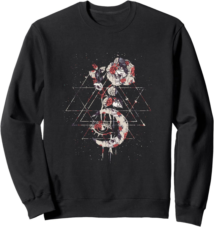 Occult Vintage Moon Rose Witchcraft Okkult Hexe Gothic Sweatshirt