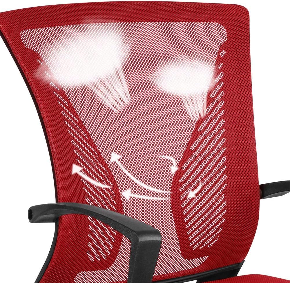 Yaheetech Bürostuhl Schreibtischstuhl Ergonomischer Drehstuhl Chefsessel mit Netzbezug Office Stuhl