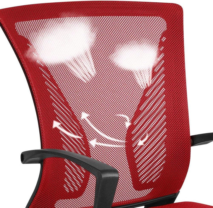 Yaheetech Bürostuhl Schreibtischstuhl Ergonomischer Drehstuhl Chefsessel mit Netzbezug Office Stuhl