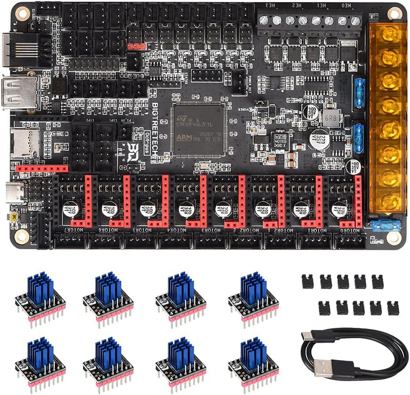 BIGTREETECH Octopus V1.1 (mit 8 TMC2209) für CR10 Ender 3 3D Drucker 32bit Steuerplatine Upgrade Spi