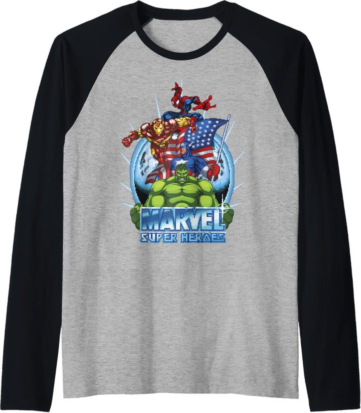 Marvel Avengers Super Heroes Game Raglan