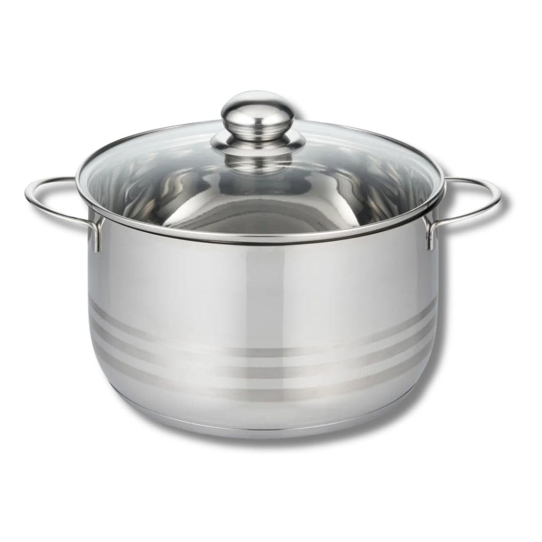 ELO 2222026 Kochtopf Edelstahl, Induktion, 20 cm, Glasdeckel, Grau