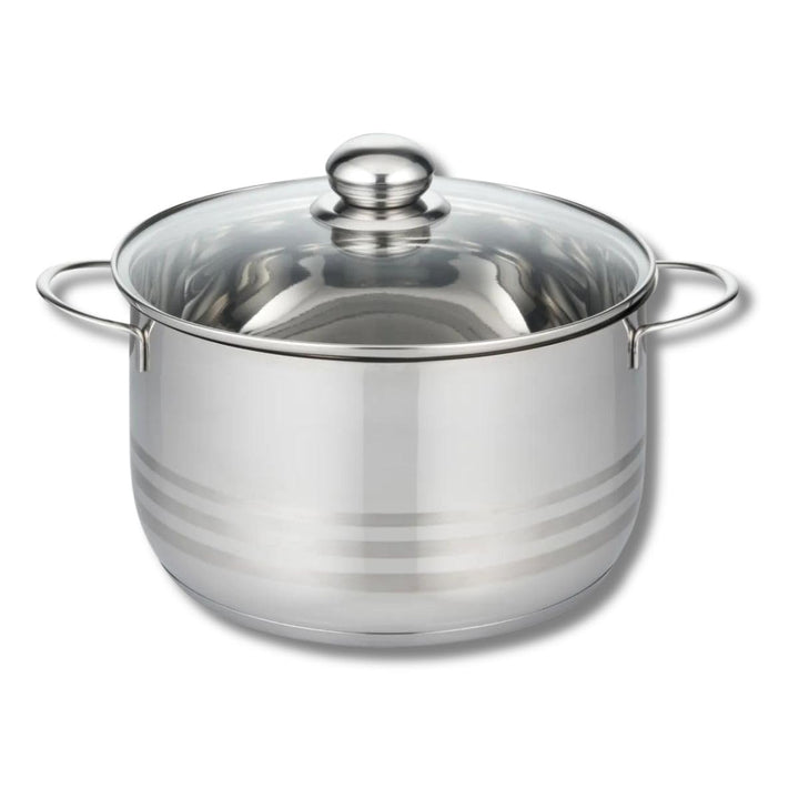 ELO 2222026 Kochtopf Edelstahl, Induktion, 20 cm, Glasdeckel, Grau