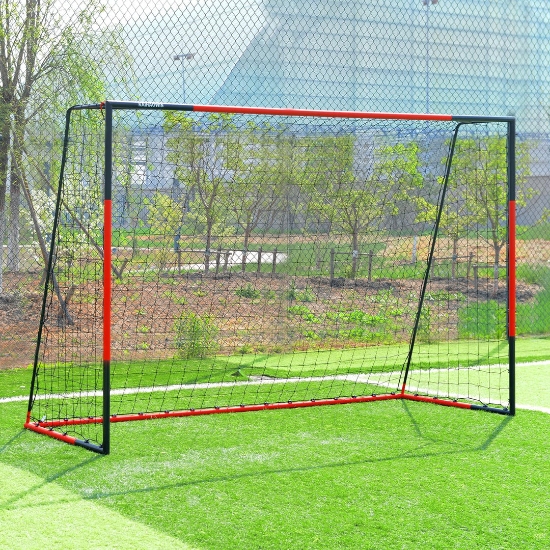 KAIHAOWIN Metall Fussballtor 76x91|125x185|193x244|203x308-Fussballtor mit Stahlrahmen Torpfosten-To