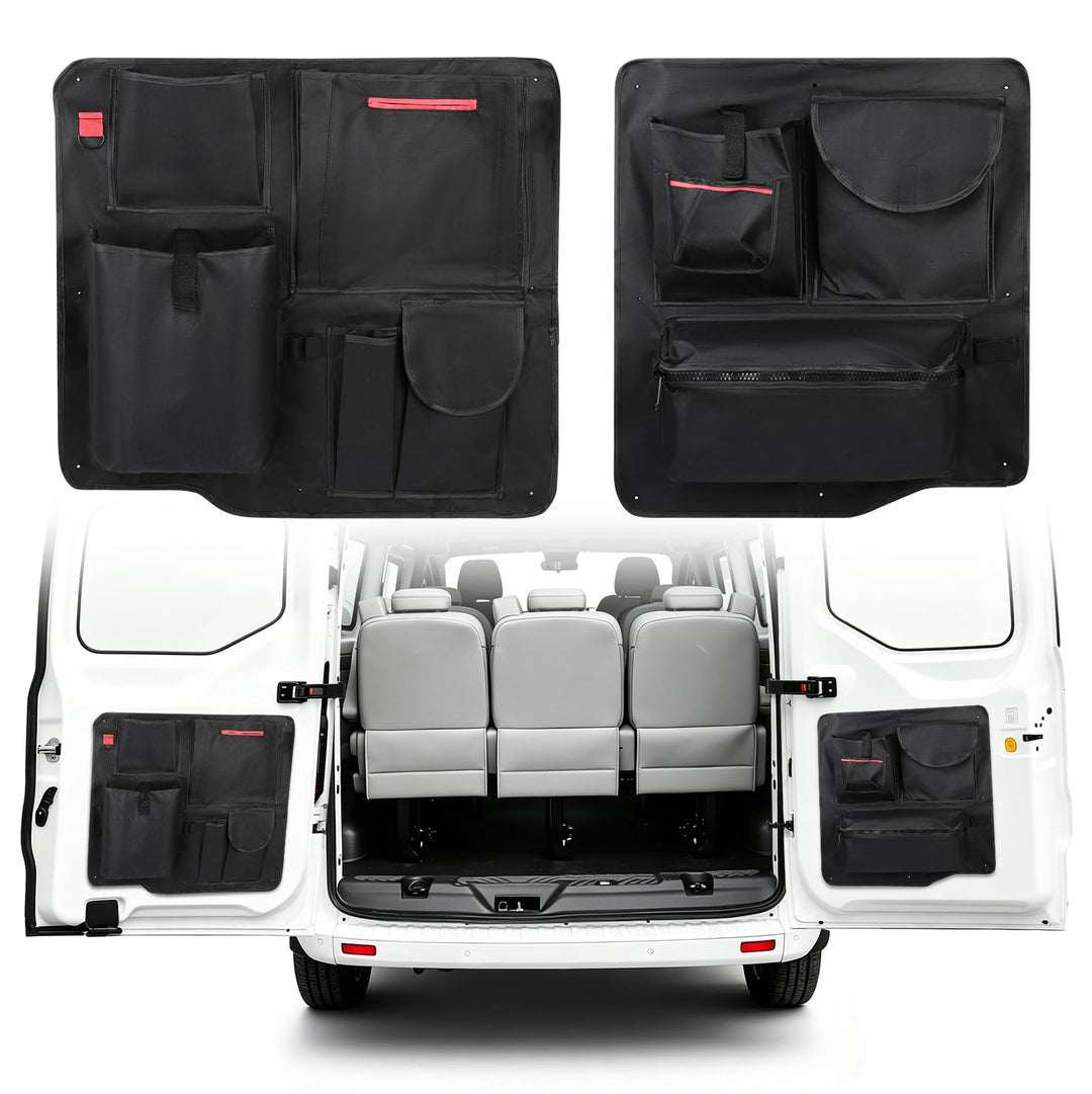 Scheunentor-Aufbewahrungsorganizer kompatibel mit Ford Transit Custom 2012-2025, 2 Pcs Scheunentür L