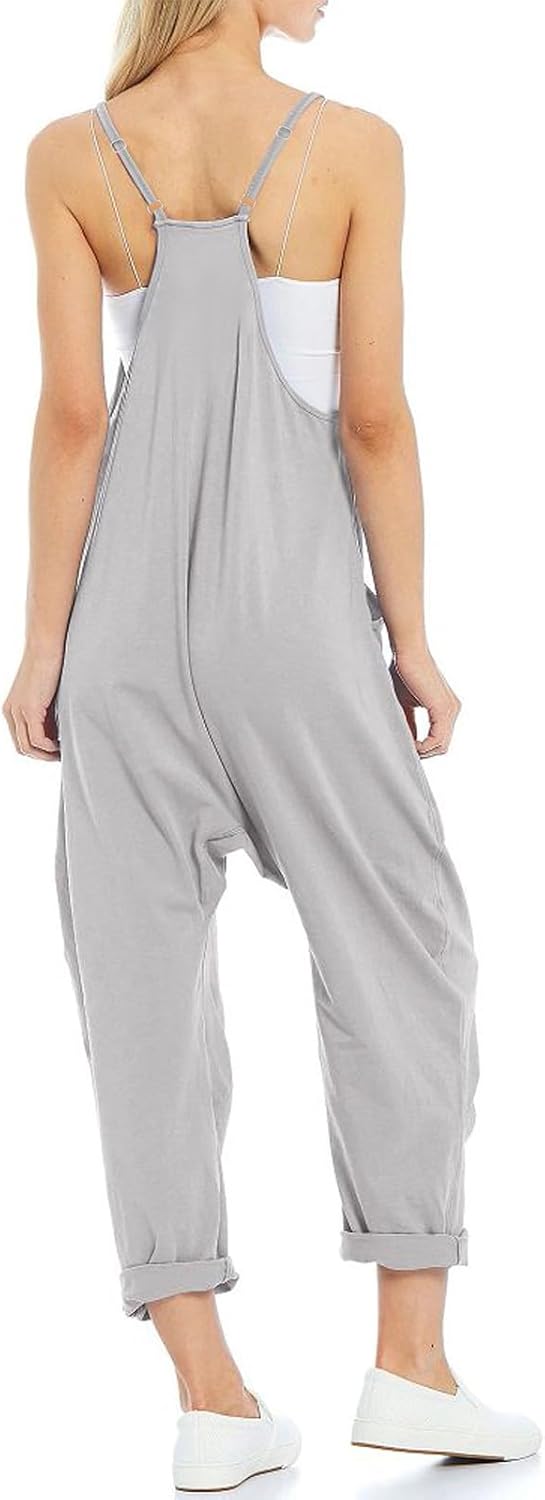 VUTRU Stylischer Damen Sommer Overall – Ärmelloser Jumpsuit mit lockerer Passform,V-Ausschnitt,trend