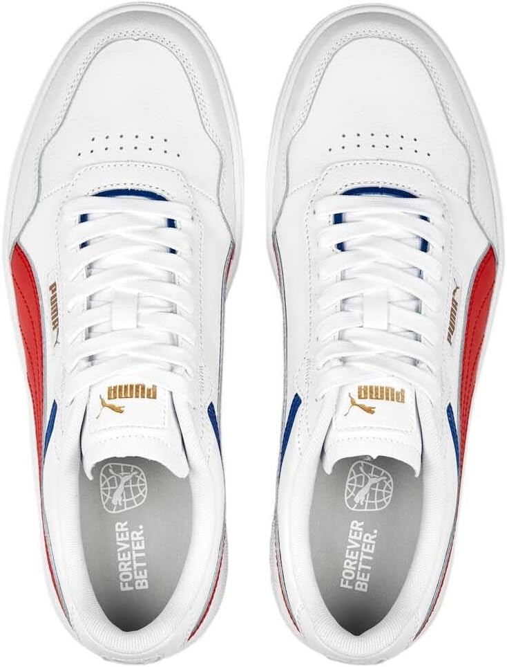 PUMA Herren Court Ultra Sneaker 40 EU Puma White For All Time Red Puma Gold, 40 EU Puma White For Al