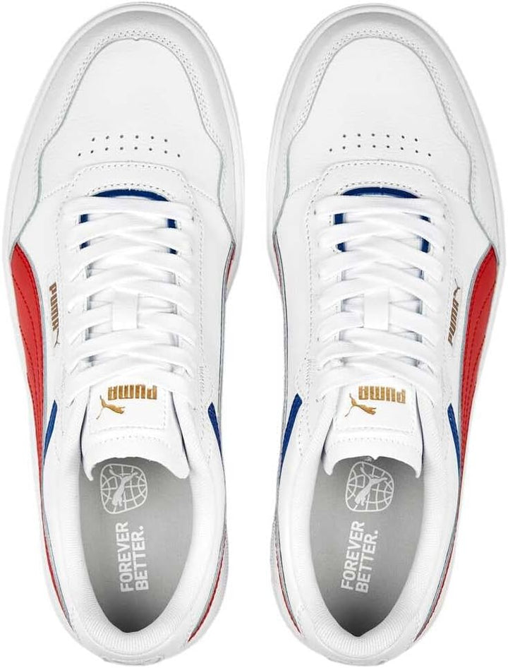 PUMA Herren Court Ultra Sneaker 40 EU Puma White For All Time Red Puma Gold, 40 EU Puma White For Al