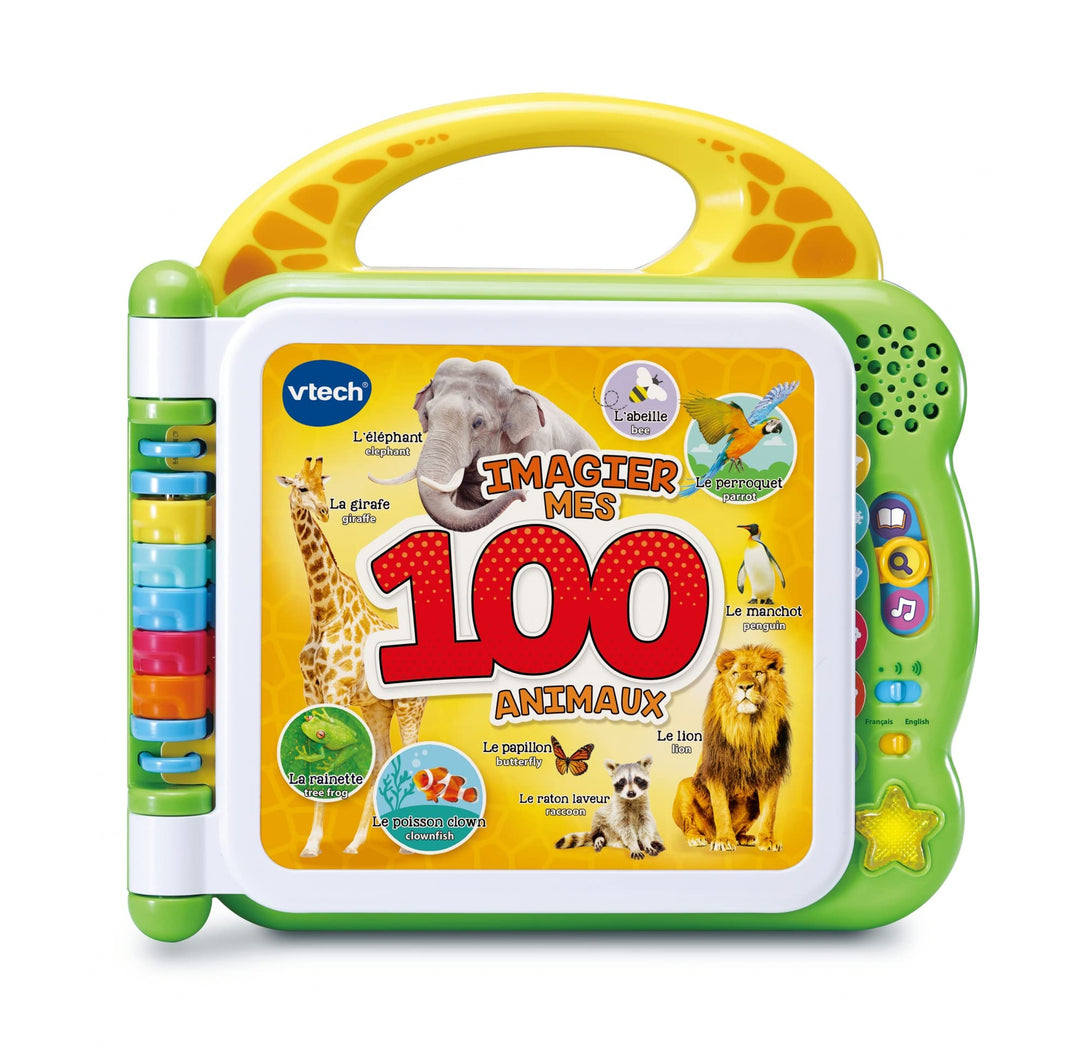 VTech – Mon Imagier der Tiere, zweisprachig, Babybuch, sprechend und interaktiv, ab 2 Jahren – franz