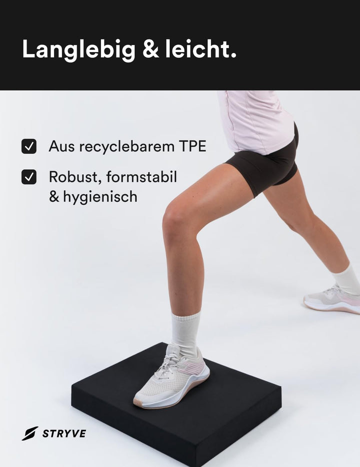 STRYVE Balance Pad – Rutschfestes Balance Kissen aus Weichschaum (48x38x6cm) - Physio Balance Pad Er