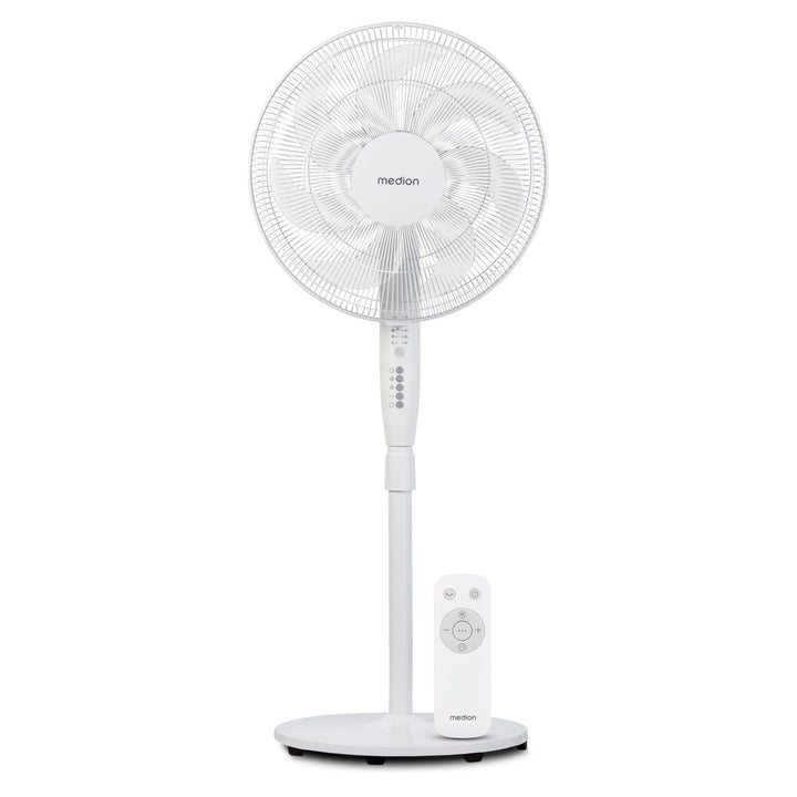 MEDION P21 SF Standventilator mit Fernbedienung (Ventilator leise, 3 Modi Schlafmodus Natur Oszilier