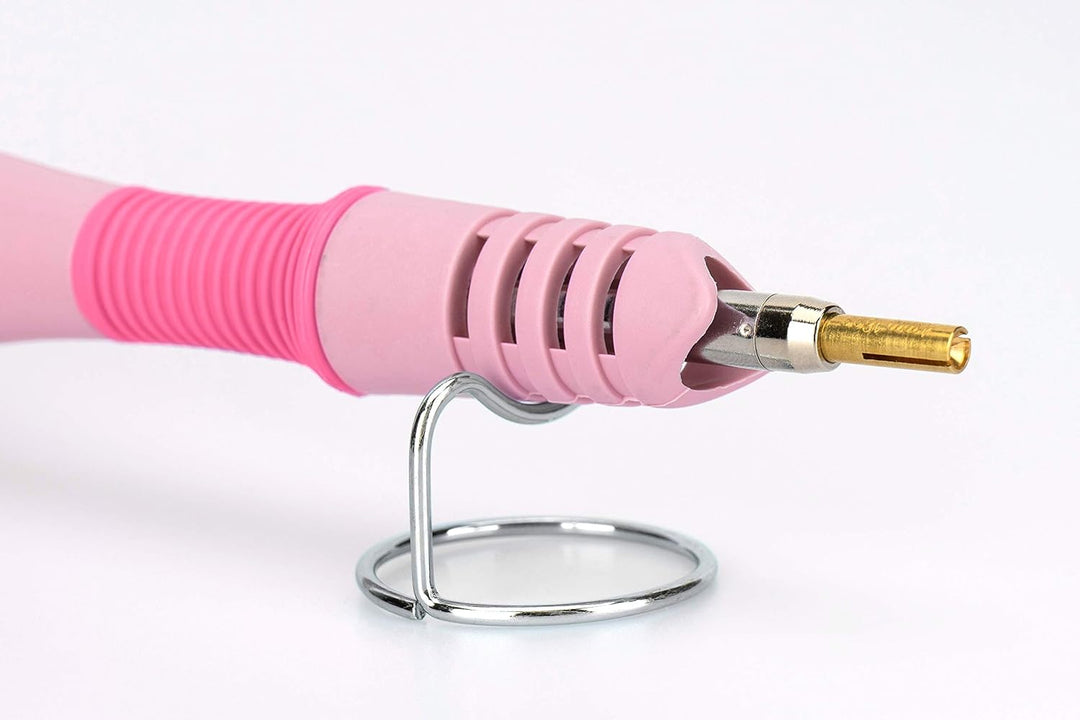 Hot Fix Applikator 7 Aufsätze + Mini-Bügelaufsatz (pink)