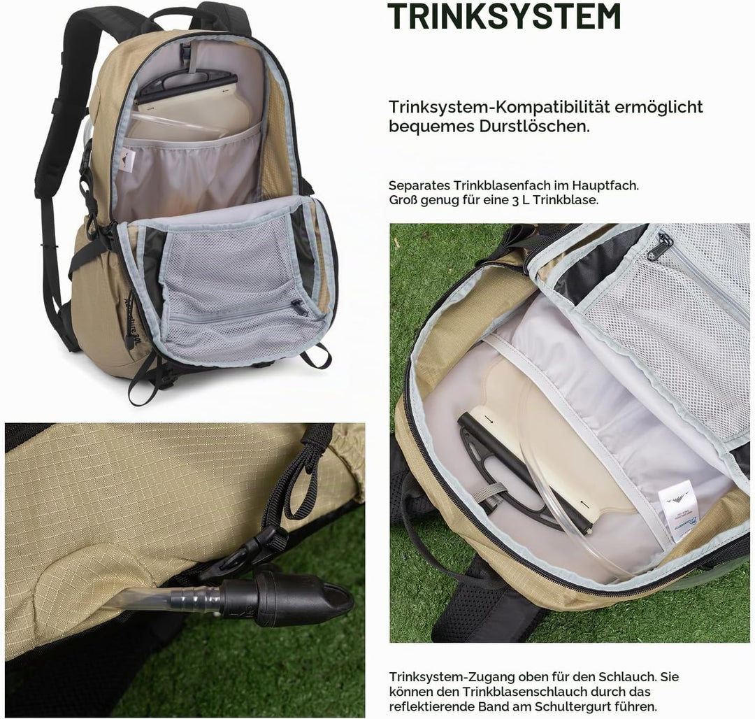 Mountaintop 30L/40L Wanderrucksack Herren Damen Daypack für Alltag und Outdoor, Tageswanderungen und