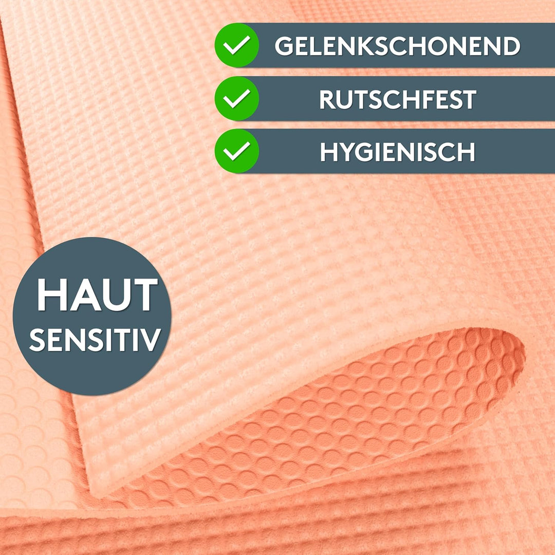 LILENO SPORTS Yoga Matte (180x60cm) inkl. Tragegurt - Sport und Yogamatte extra rutschfest in 4 mm D