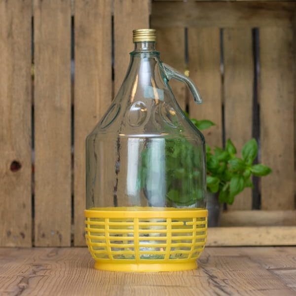Unbekannt 6 STÜCK 5L GLASBALLON mit Kunststoffkorb Weinballon GÄRBALLON GLASFLASCHE